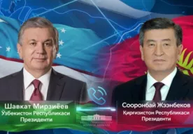 Шавкат Мирзиёев Қирғизистон президенти Сооронбай Жээнбеков билан телефон орқали мулоқот қилди фото