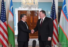 Shavkat Mirziyoyev Mayk Pompeo bilan uchrashdi фото