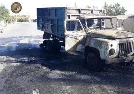 Ёзёвонда «ГАЗ-53» автомашинаси ёниб кетди фото