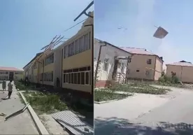 Samarqandda quyun «Obod qishloq» uylari tomlarini uchirib ketdi (video) фото