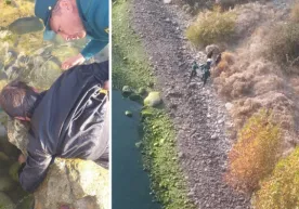 Milliy gvardiya xodimlari ko‘prikdan o‘zini tashlagan yigitni qutqarishdi фото