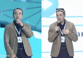Ozodbek Nazarbekov yoshlar bilan uchrashuv davomida cho‘ntagidan do‘ppi olib kiydi фото