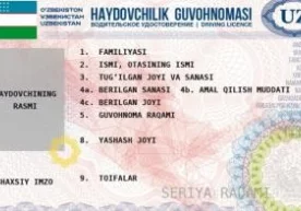 Янги ҳайдовчилик гувоҳномалари нархи маълум қилинди фото