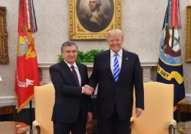 Трамп мурожаат йўллади: «Шавкат Мирзиёев раҳбарлик қилаётган мамлакатга ҳурматимни изҳор қиламан» фото