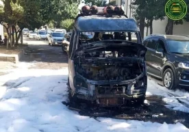 Toshkentda yo‘lovchi tashuvchi «Gazel» yonib ketdi фото