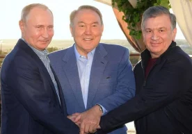 Мирзиёев ва Путин Қозоғистонда Назарбоев билан учрашди (фото) фото