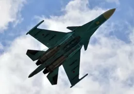 Су-34 Украина қуролли кучларининг Курск вилоятидаги техника жамланмасига зарба берди фото