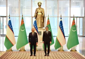 Shavkat Mirziyoyevni «O‘g‘izxon» qarorgohida tantanali kutib olishmoqda (foto) фото