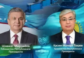 Ўзбекистон ва Қозоғистон президентлари олий даражадаги тадбирлар режасини муҳокама қилдилар фото