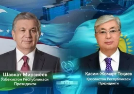Ўзбекистон ва Қозоғистон президентлари олий даражадаги тадбирлар режасини муҳокама қилдилар фото