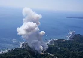 Yaponiyada birinchi xususiy raketa parvozi portlash bilan yakunlandi фото