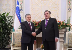 Shavkat Mirziyoyev va Imomali Rahmon yuzma-yuz muzokara o‘tkazdi (foto) фото