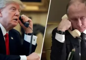 Трамп ва Путин телефон орқали музокара олиб боради фото