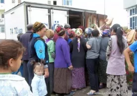 Turkmaniston poytaxtida nonga uzun navbatlar yuzaga kelmoqda (video) фото