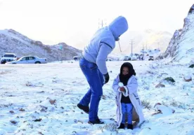 Saudiya Arabistoniga qishki havo qaytdi (foto, video) фото