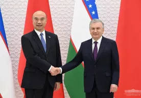 Шавкат Мирзиёев хитойлик юқори мартабали мансабдорни қабул қилди фото
