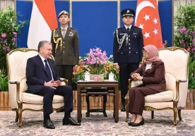 Сингапур президенти Ўзбекистонга келмоқда фото