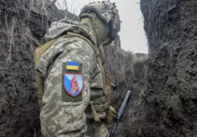 Украина армияси Беларус билан чегарада окоплар қазимоқда фото