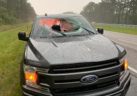 Floridada harakatlanib ketayotgan Ford F-150’ni yashin urdi (foto) фото