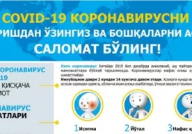 Коронавирусни юқтиришдан ўзингиз ва бошқаларни асранг! (инфографика) фото