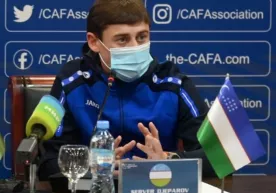 Server Jeparov CAFA U-15 musobaqasi oldidan matbuot anjumanida ishtirok etdi фото