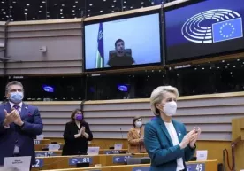 «Asosiy motivatsiyamiz – tirik qolish» — Zelenskiy Evroparlamentda nutq soʻzladi фото