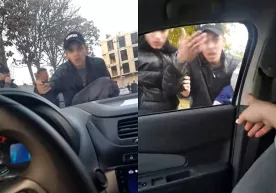 Samarqandda ayol erining kaltaklashidan qochish uchun birovning mashinasiga yashirindi (video) фото