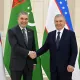 Высокого гостя встретил сам президент Мирзиёев