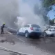 Бухоро шаҳрида 3 та автомобил ёниб кетди