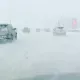 Москвада кучли қор бўрони бошланди (видео)