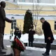 Москвада Ислом Каримовнинг ҳайкали пойига гулчамбар қўйилди