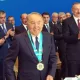 Нурсултон Назарбоевга Бокудаги саммитда Турк дунёсининг олий ордени топширилди