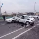 Маст ҳайдовчи бошқарувидаги Matiz қаршисидаги 2 машина билан тўқнашди