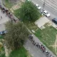Волгоградда арзон пицца учун улкан навбат юзага келди (фото)