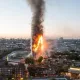 Londondagi turar-joy binosida katta yong‘in: 24 qavat olov ichida (Video)