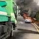 Тошкентда «ВАЗ-2107» автомашинаси ёниб кетди