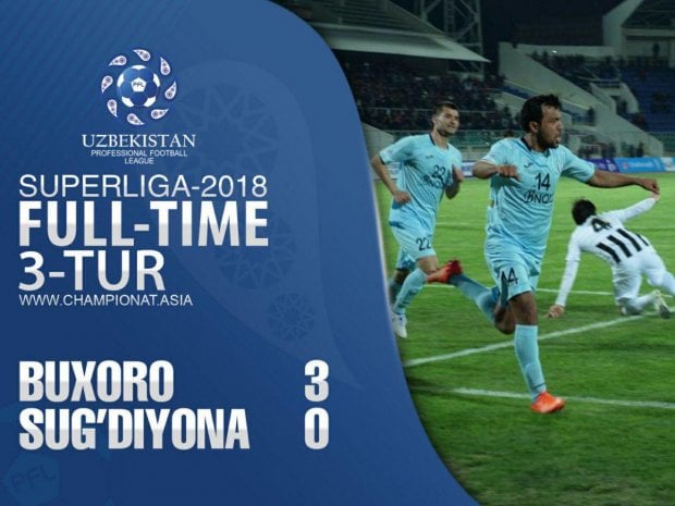 «Buxoro» «So‘g‘diyona»ni yirik hisobda yengdi va 1-o‘ringa ko‘tarilib oldi (video)