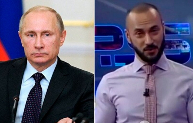 Грузиялик телебошловчи Путинни ҳақоратлаб ўз мамлакатида можаро келтириб чиқарди