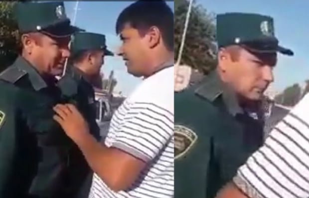 Самарқандда ЙПХ ходими ҳайдовчининг телефонини тортиб олди. Бу қонунийми?