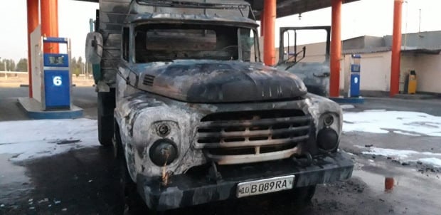 Bektemirdagi avtomobillarga gaz quyish shoxobchasida yongʻin yuz berdi