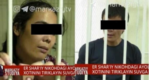 Farg‘onada erkak shar’iy nikohdagi ayoli bilan til biriktirib, sobiq xotinini cho‘ktirib o‘ldirdi (video)