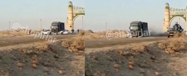 Qoraqalpogʻistonda yuk mashinasi YPX xodimlarining avtomobillarini urib ketgan holatga izoh berildi (video)
