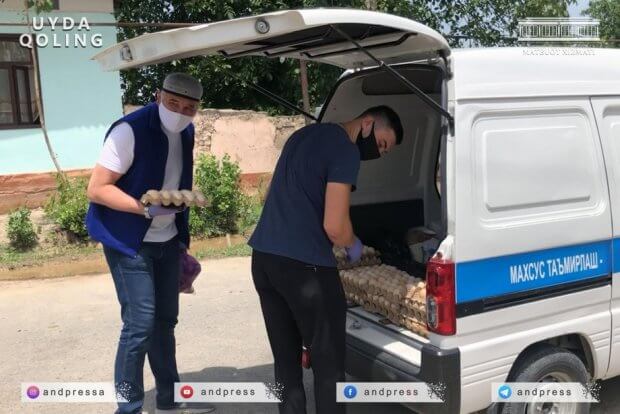 Xayriya bilan shug‘ullanayotgan Sardor Rahimxon Qo‘rg‘ontepaga keldi