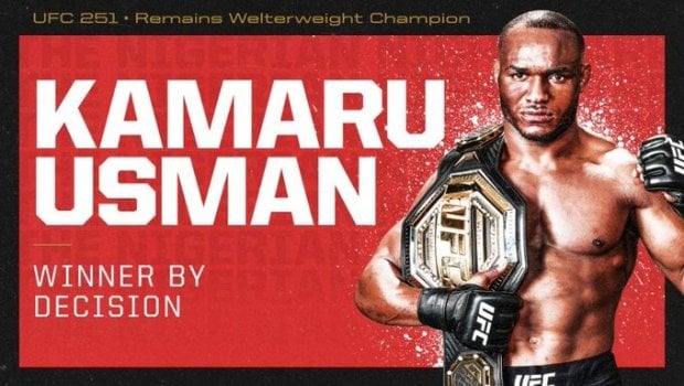 UFC 251. Камару Усмон Хорхе Масвидални мағлуб этди ва чемпионлик камарини ҳимоя қилди