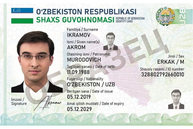 ID-kartalarni rasmiylashtirishning yangi sxemalari tasdiqlandi