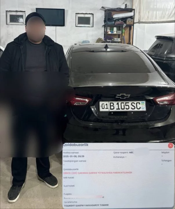 В Ташкенте наказали водителя «Malibu-2» за движение по встречной полосе